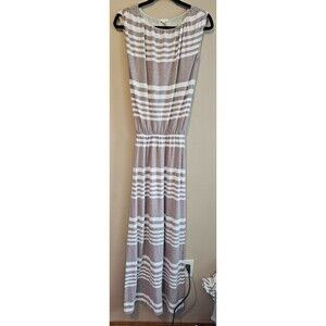 Garnet Hill Dress Womens XS Maxi Lounge Casual cotton Blend,Minimalist